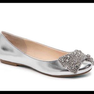Betsey johnson Ever Flats with rhinestone bow
